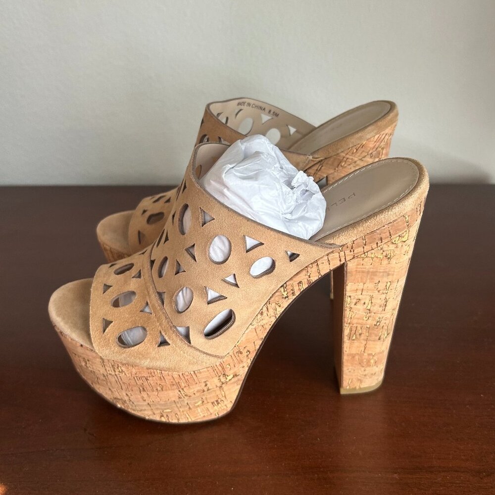 Beige Pelle Moda Platform Mules